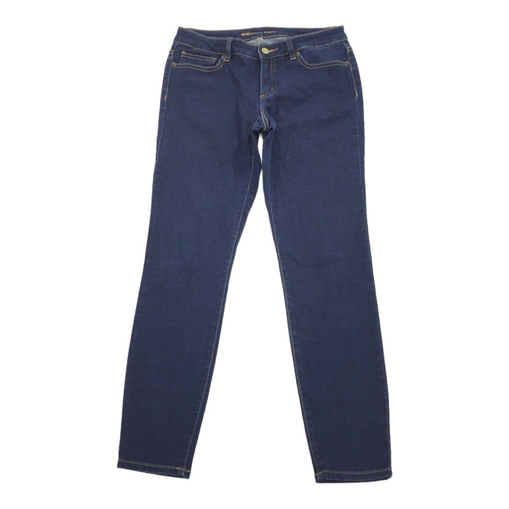 Michael Kors Skinny Leg Jeans Size 4 Womens Dark Blue Wash Designer Denim MK